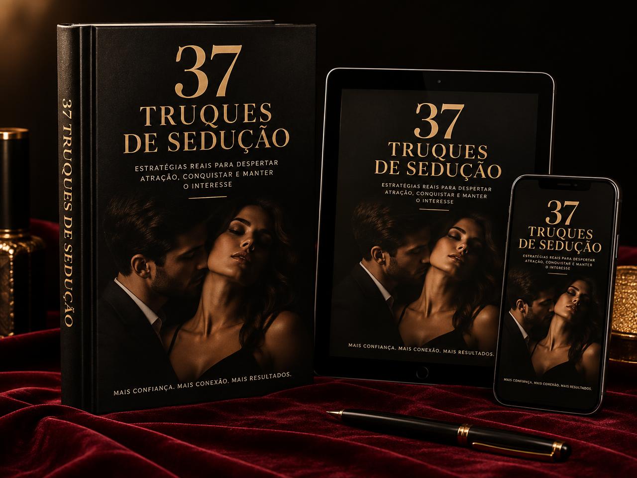 37 Seduction Tricks guide on book, tablet and smartphone